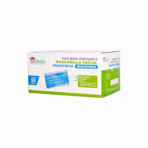 MASCARILLA FACIAL PEDIÁTRICA COLOR CELESTE
